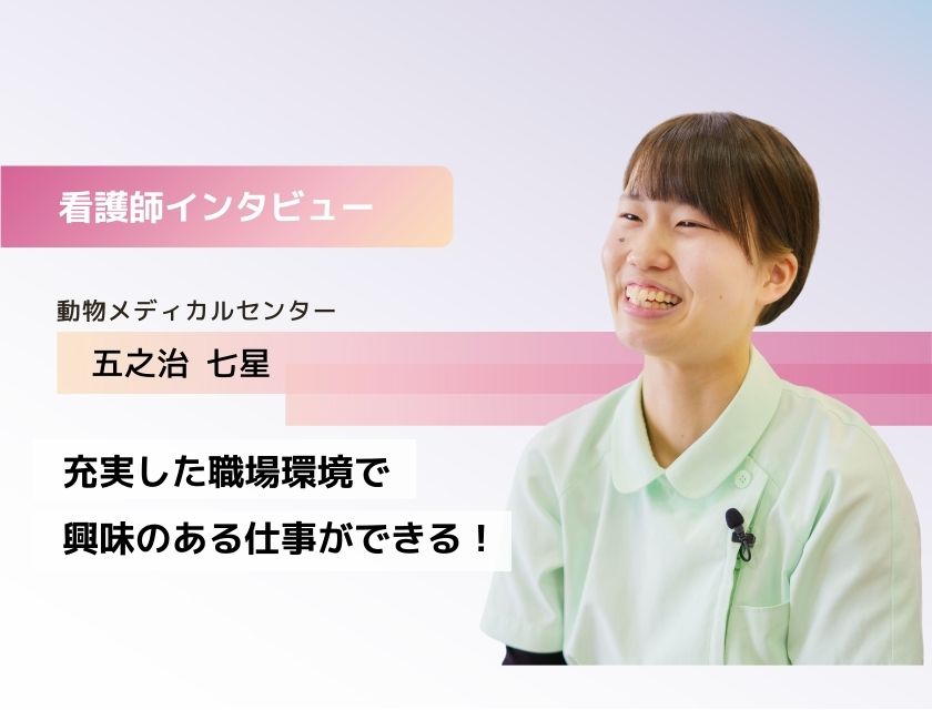 動物医療ケアスタッフ 五之治さん(動物メディカルセンター)