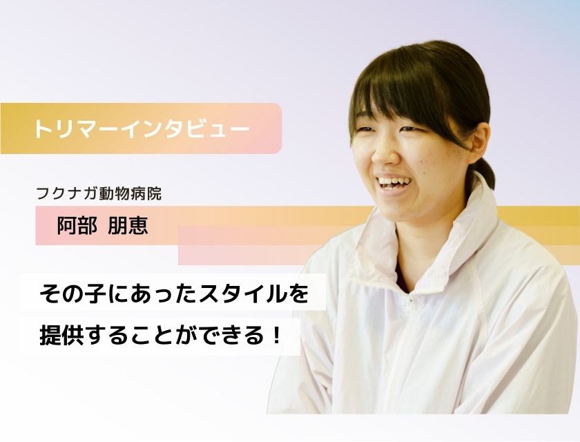 トリマー 阿部さん(フクナガ動物病院)