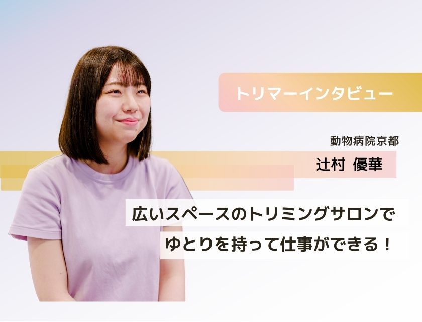 トリマー 辻村さん(動物病院京都)