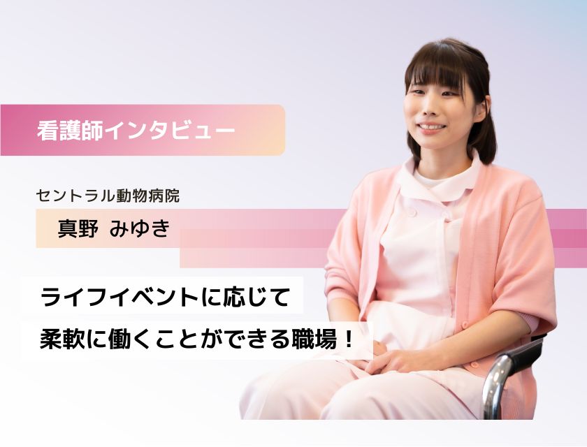 動物ケアスタッフ 真野さん(セントラル動物病院)