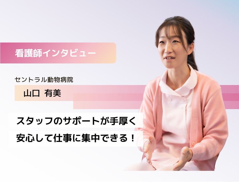 動物ケアスタッフ 山口さん(セントラル動物病院)
