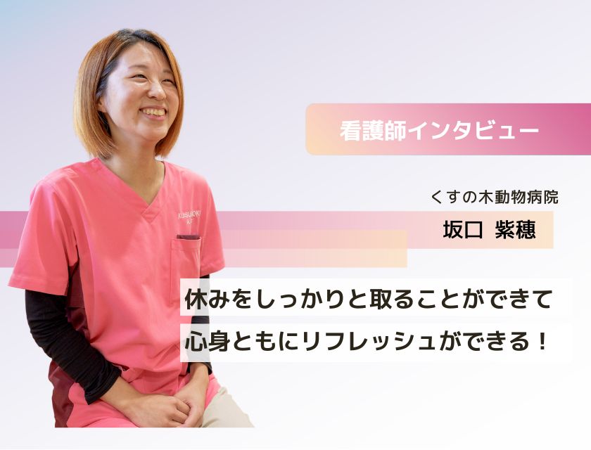 トリマー 坂口さん(くすの木動物病院)